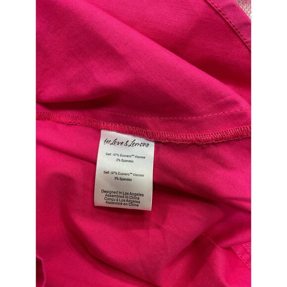 For Love & Lemons 'Clementine' Pink Poplin Mini Dress Size S - Picture 5 of 5